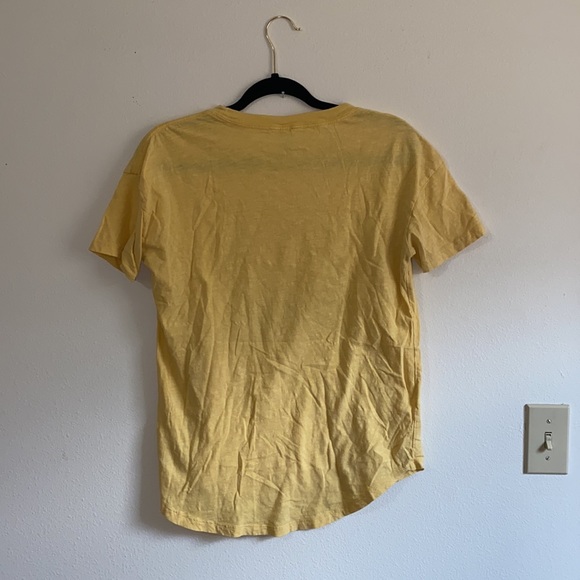 Wildfox Radiate Positivity Yellow Hippie Retro Daisy Peace Sign Tee Shirt - Picture 5 of 5